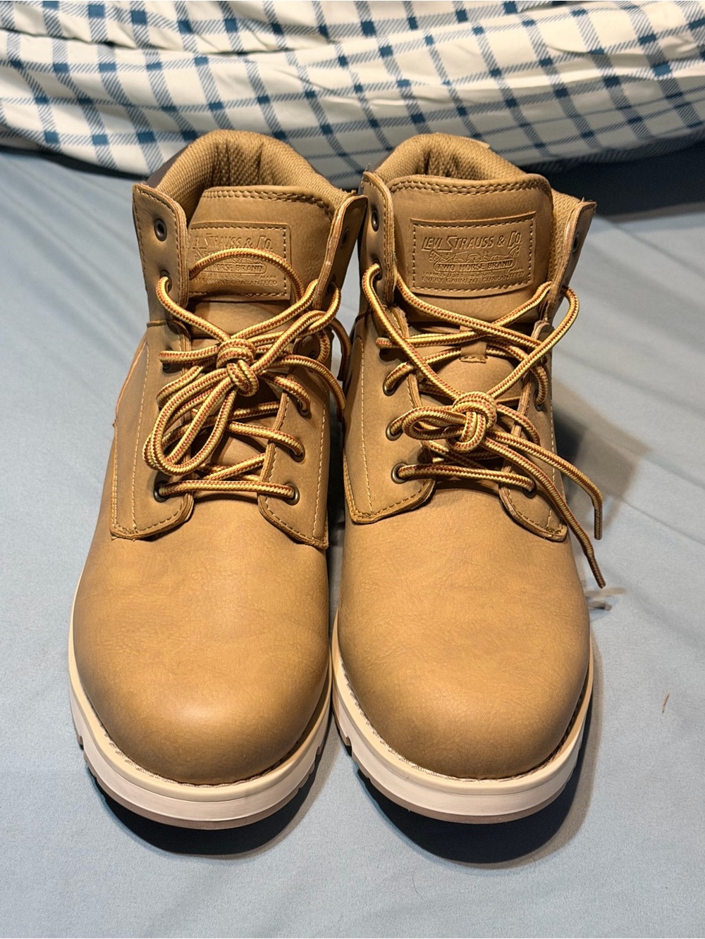Levi's Men's Light Brown Lace-Up Work Boots